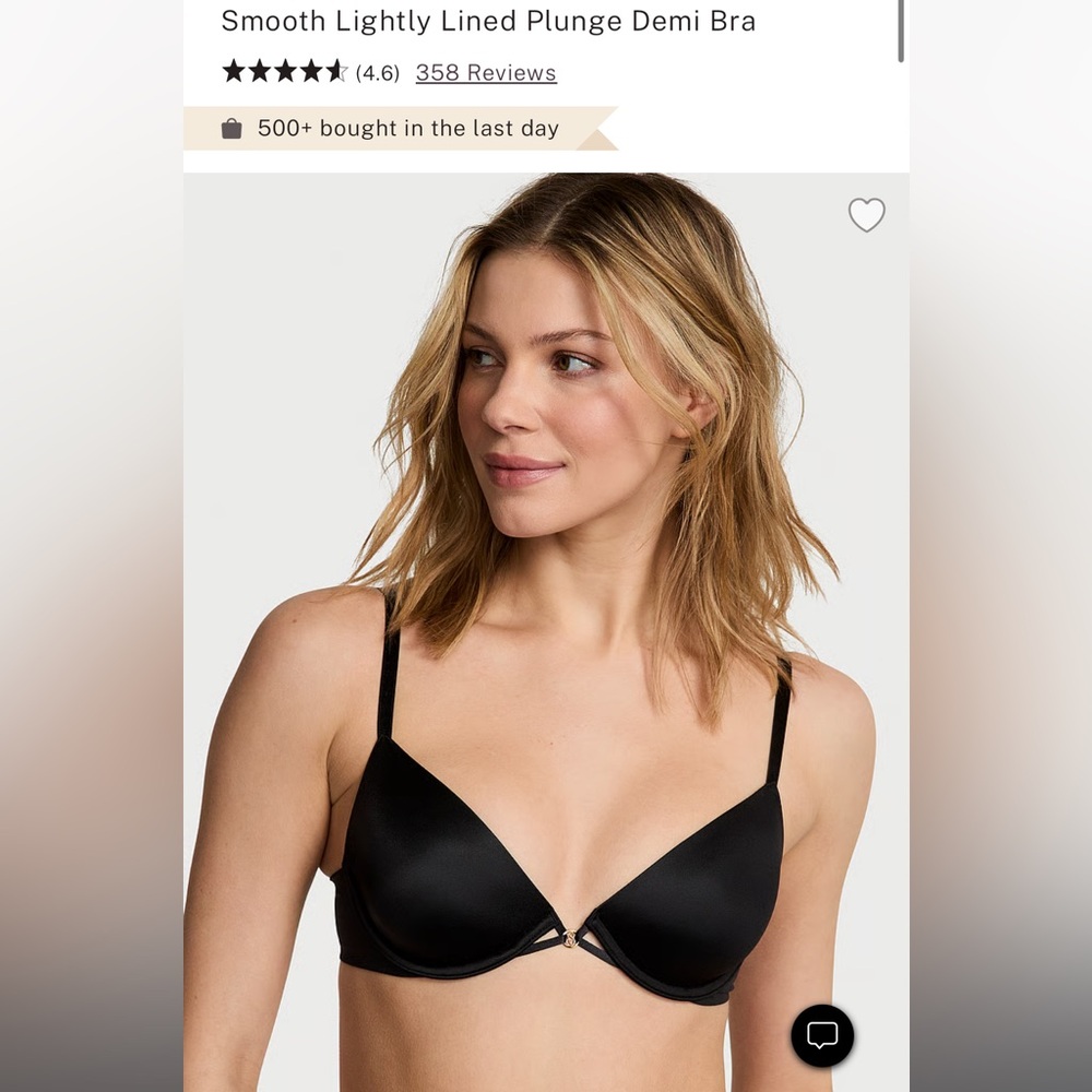 Victoria’s Secret Very Sexy Lightly Lined Plunge Demi Bra 38D